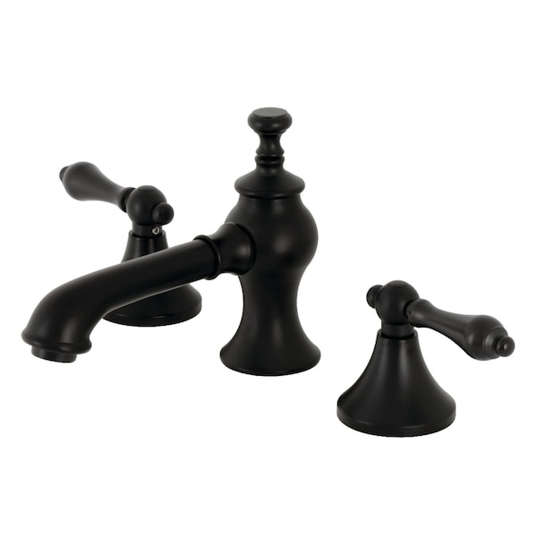 KC7060AL Vintage 8" Widespread Bathroom Faucet, Matte Black